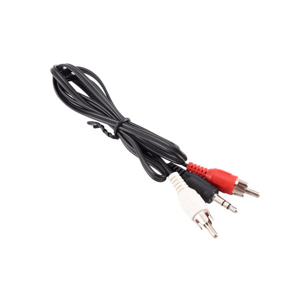 Adapter Jack 3,5mm han till 2 x RCA han 1m