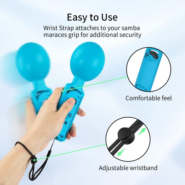 MARACAS PIDIN JOY-CON JOYCON NINTENDO SWITCH SAMBA BLUE RED 2kpl