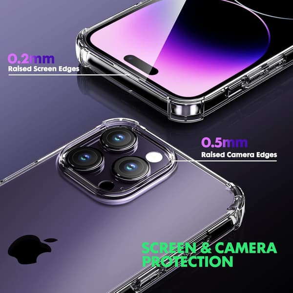 ETUI TIL APPLE IPHONE 14 PRO MAX SILIKONE CLEAR BASIC A2894 A2651