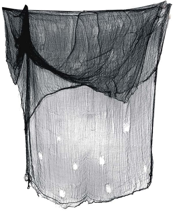 Sort MESH Edderkoppespind Halloween-dug 200x500cm