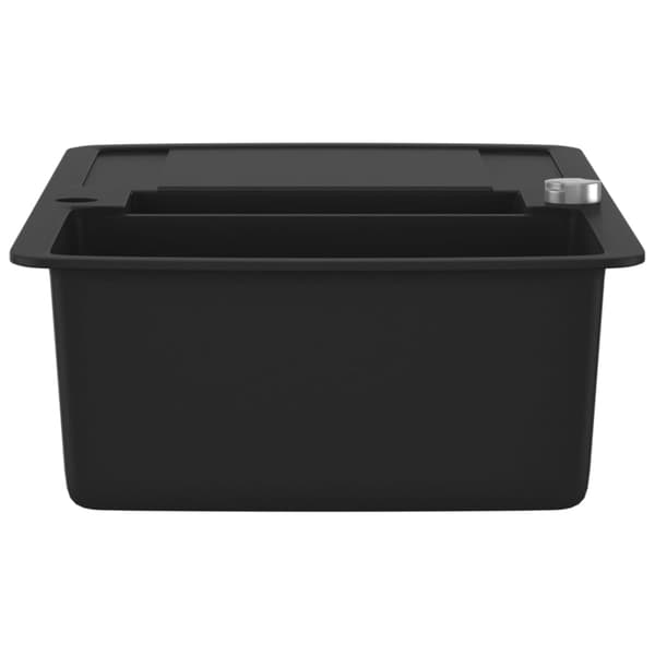 vidaXL Granit Dubbel Handfat, Svart