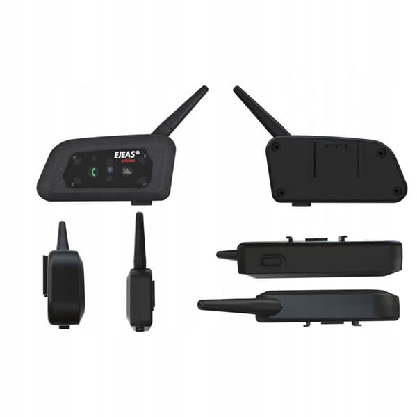 EJEAS V6 Pro+ Motorcykel Intercom til 6 personer FM, Bluetooth, IP67 Qualcomm