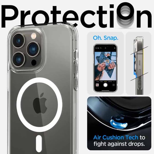 Spigen Ultra Hybrid MagSafe - Etui til iPhone 14 Pro (Hvid)