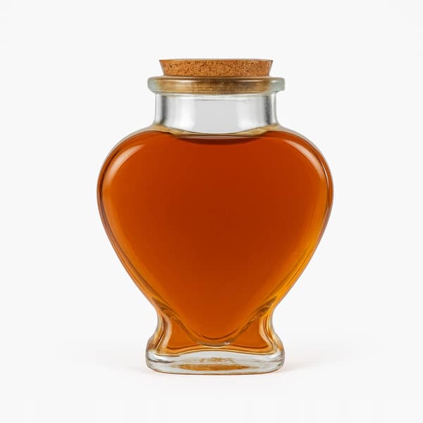 5x AMOR Glasflaskor 150ml Hjärtflaska för Alkohol Vin Bröllopspresent