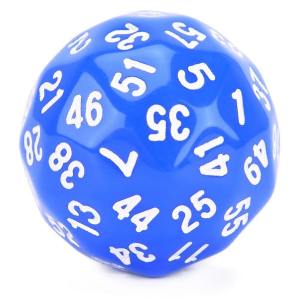 RPG terninger 60-sidet blå