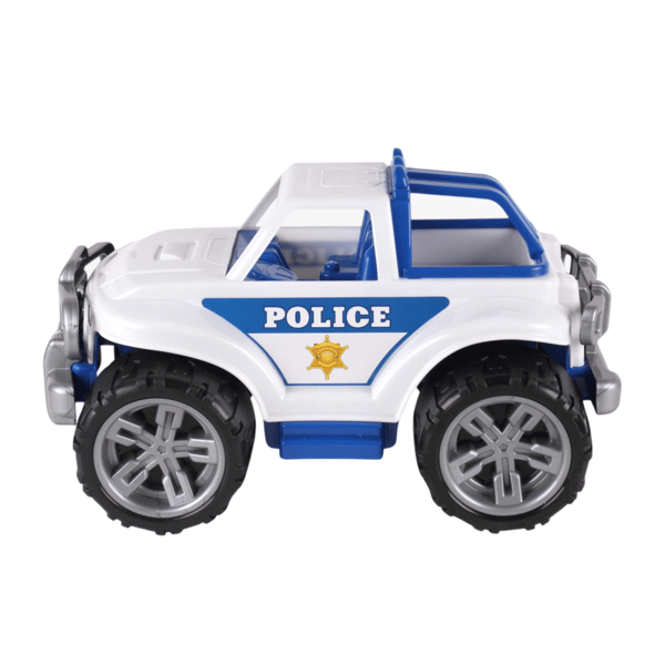 Maastoauto, värikäs poliisiauto, lapsille