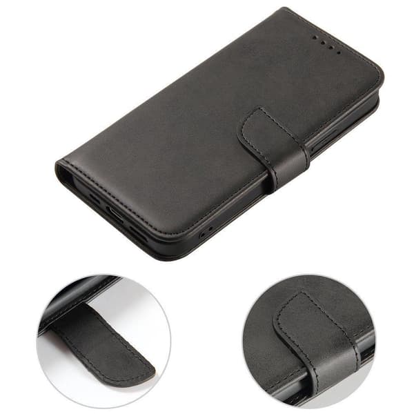 Elegant magnetcover med klap og stativfunktion til Honor Magic3, sort