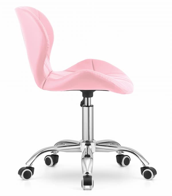 AVOLA snurrstol i eko-läder - rosa