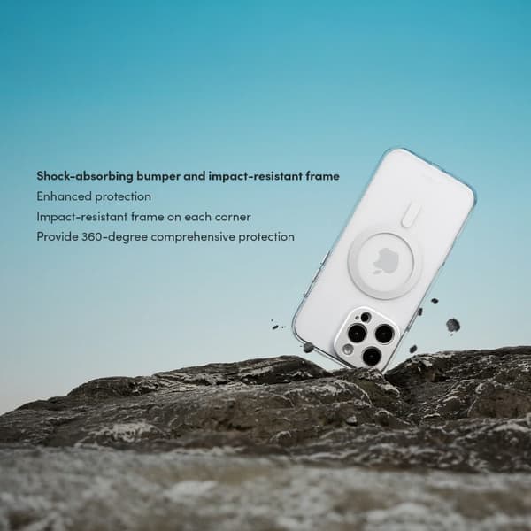 Moshi iGlaze MagSafe - iPhone 16 Pro Max -kotelo (Luna Silver)