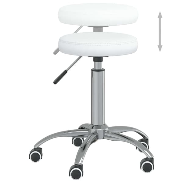 vidaXL Massagepall i konstläder vit