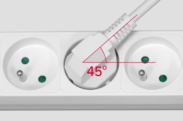 Forlængerledning strømskinne 5m 3 stikkontakter 2xUSB 3x1.0mm2 afbryder Rebel