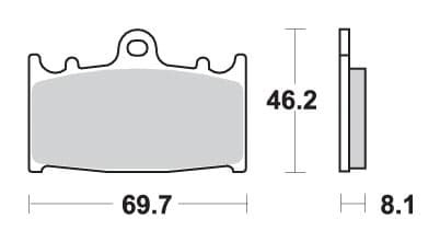 SBS Bromsbelägg KH158 Street Standard keramiikka musta