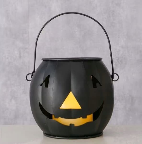 Halloween græskarlanterne, sort, dekorativ, 18x18x45cm