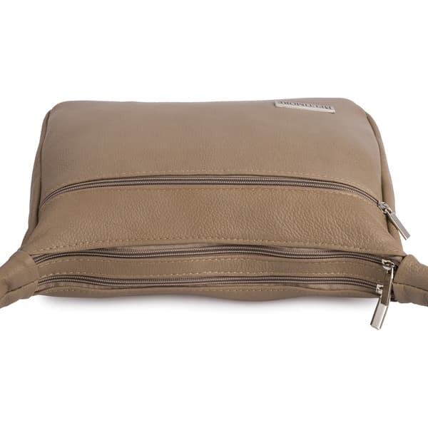 Elegant beige lædermessengertaske Beltimore L40 til kvinder