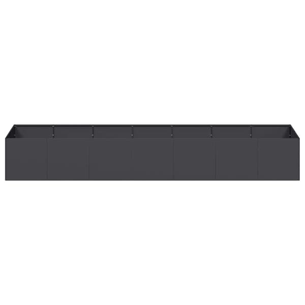 vidaXL sort urtepotte 280x80x40 cm stål