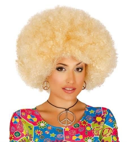 Afroblond paryk, 1 stk.