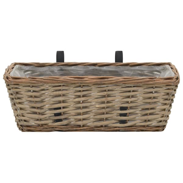 vidaXL Balkongplanter, set om 2, rotting med PE-foder, 40 cm