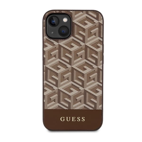 Guess GCube Stripes MagSafe - iPhone 14 Plus cover (brun)