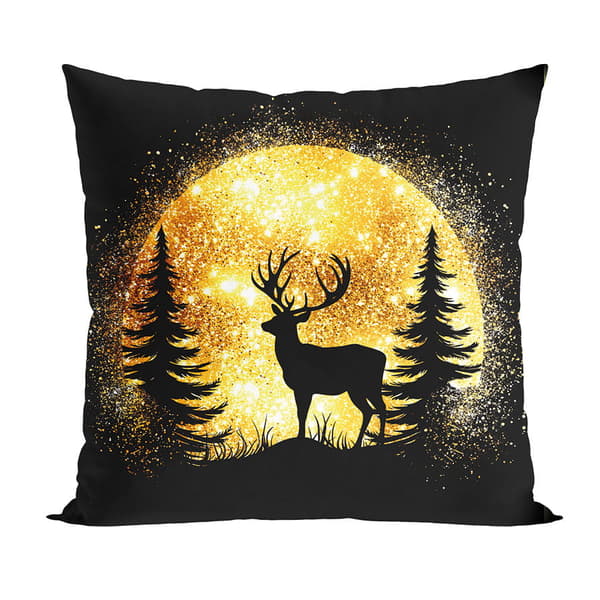 Julklädd sammet örngott 40x40 glitterhjort