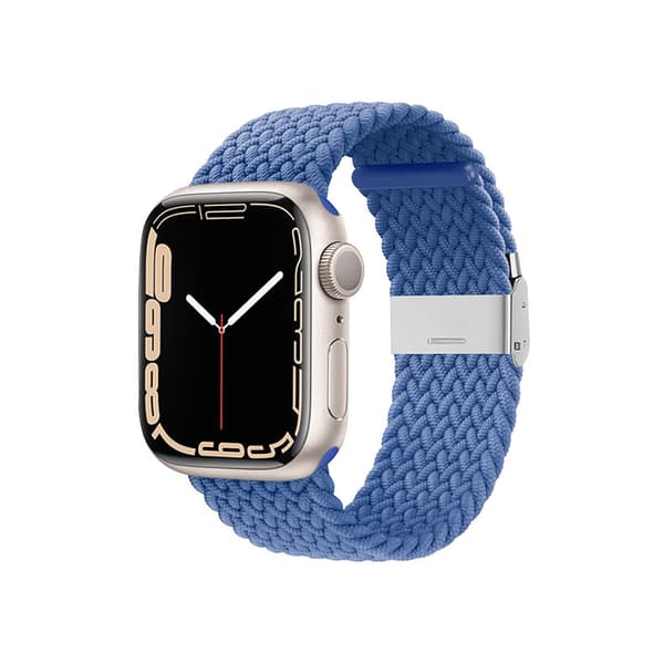 Crong Wave Band - Flätad rem för Apple Watch 44/45/46/49 mm (blå)