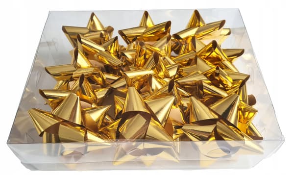 Självhäftande rosetter 11 cm, guld 15 st. 1 förpackning.