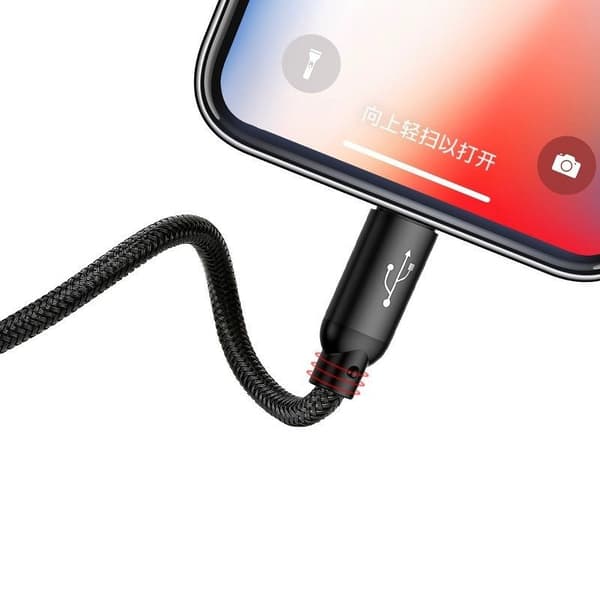 Baseus 3in1 USB-kaapeli USB-C / Lightning / Micro 3.5A 0.3m (Musta)