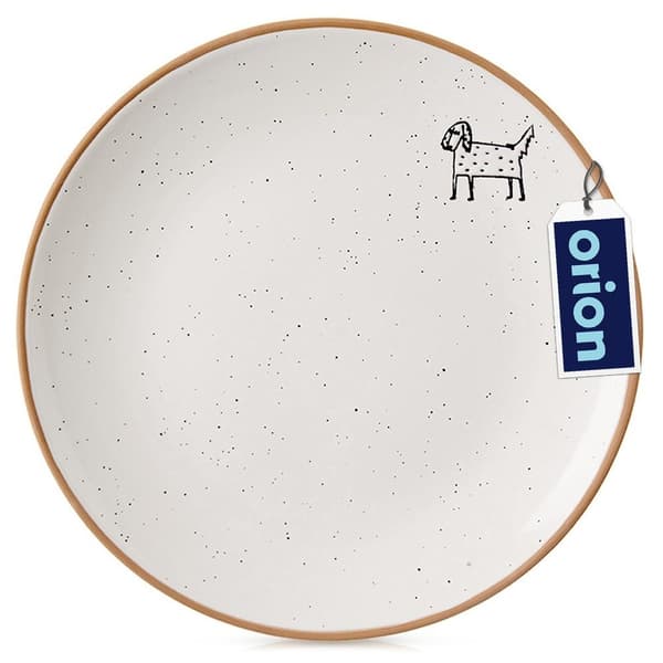 Keramisk beige dessert tallerken 20 cm