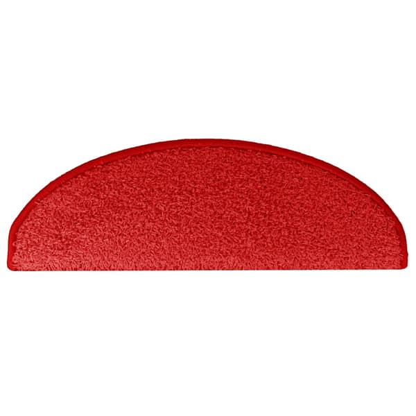 vidaXL Trappmattor 15 st 65x21x4 cm röda halvcirklar stora