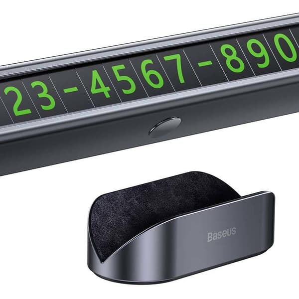 Baseus parkeringsskylt för telefonnummer (svart)