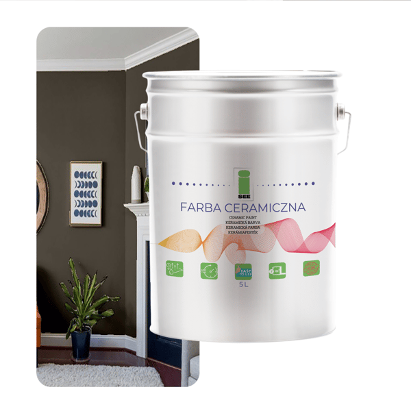 KERAMISK VÄGGFÄRG, TVÄTTBAR, GRÅ KVARTS, 5L, FLÄCKFRI