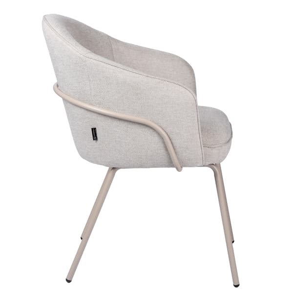 MIREA klädd fåtölj, beige tyg