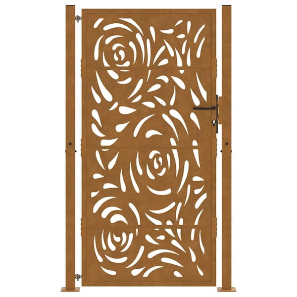 vidaXL havelåge 105x205 cm rustfrit stål flammemønster