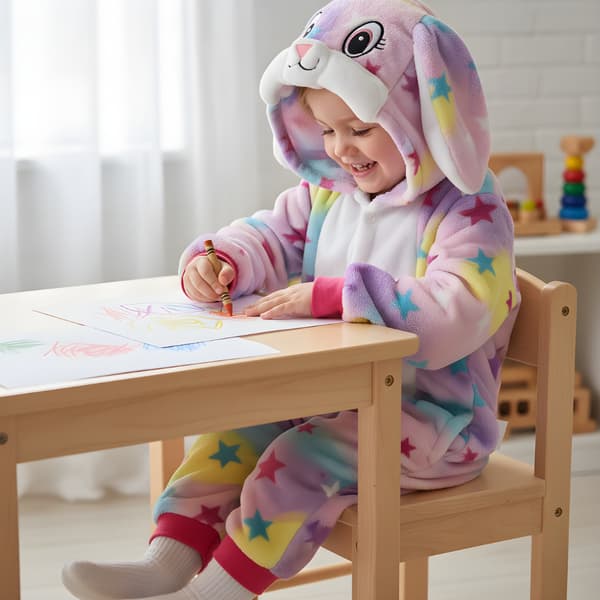 Kigurumi-pyjamas med kanin, barn, 105-115 cm