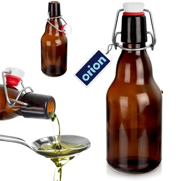 Glasflaske med klemme 340 ml