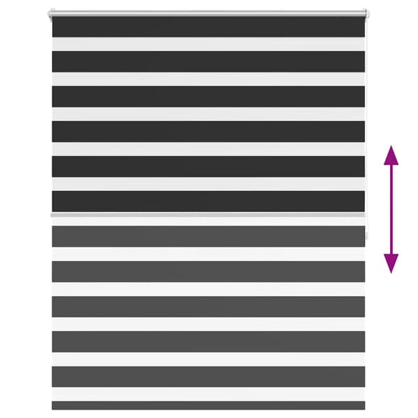 Zebra Rullegardin 140 x 175 cm Sort