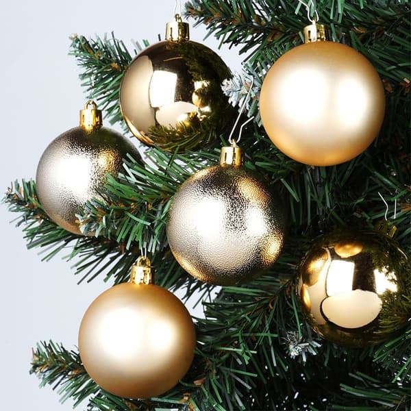 Julekugler uknuselige guld 6 cm 9 stk