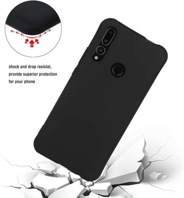 ETUI TIL HUAWEI P SMART 2019 SORT SILIKONE POT-LX3 POT-LX1
