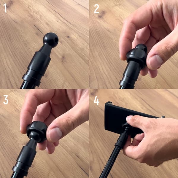 Wozinsky Lang Fleksibel Telefon- og Tabletholder Sort (WTHBK5)