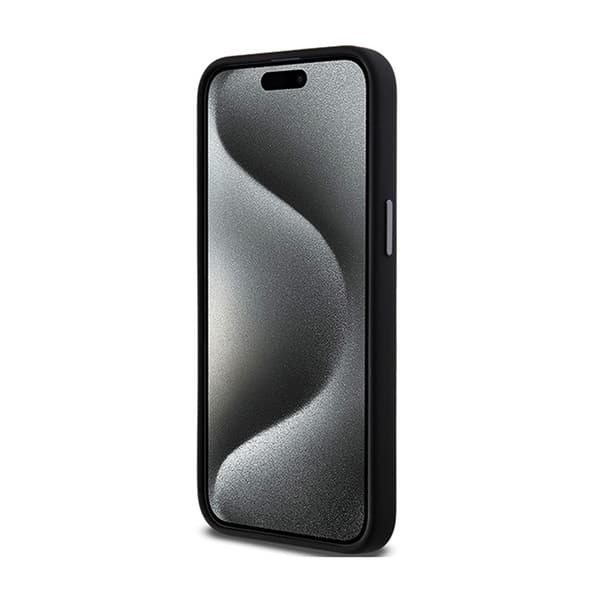 DKNY Flydende Silikone Metal Logo - iPhone 15 Pro Max Etui (Sort)