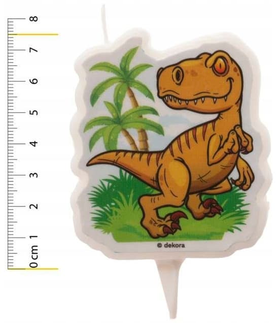 DINOSAUR Dino T-Rex Fødselsdagskagelys 7,5 cm