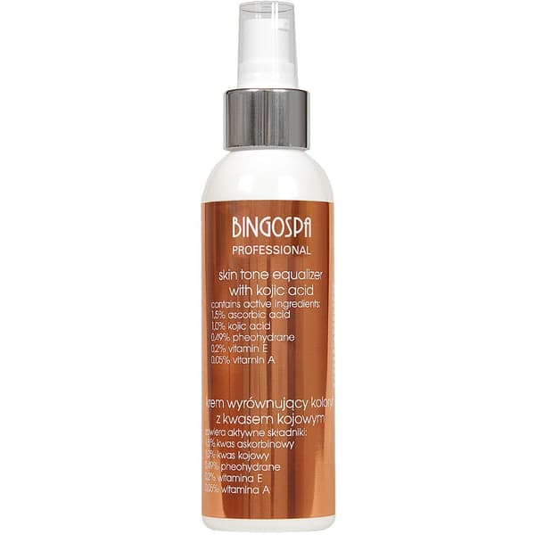 Bingospa Professionel Farveudjævnende Creme med Kojisyre, Ascorbinsyre og Vitamin A og E 135g