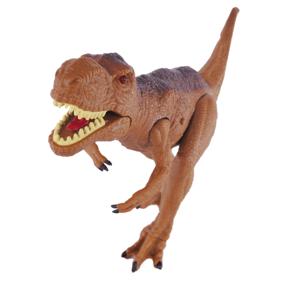 Dinosaurussetti, jossa on 4 hahmoa, 2 puuta, ääni- ja valotehosteet