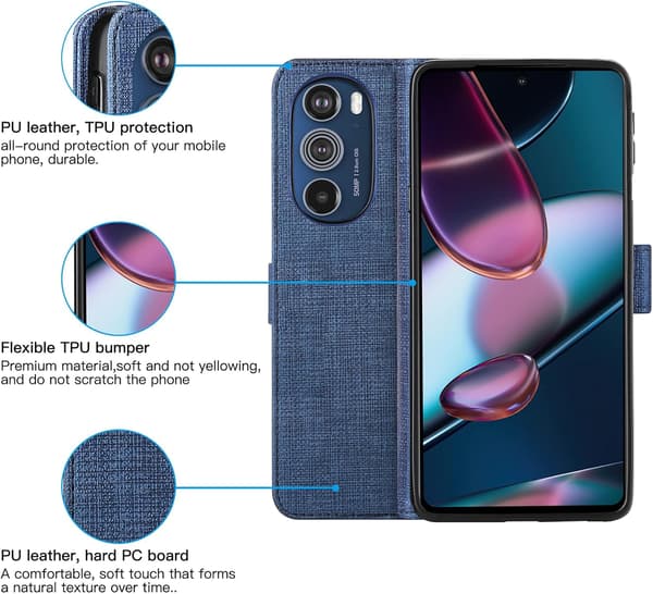 MOTOROLA EDGE 30 PRO SKAL GRÅTT TYGFLIK