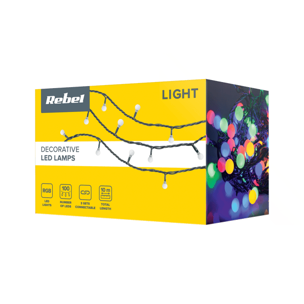 Julgransbelysning LED Rebel utomhus 10 m RGB
