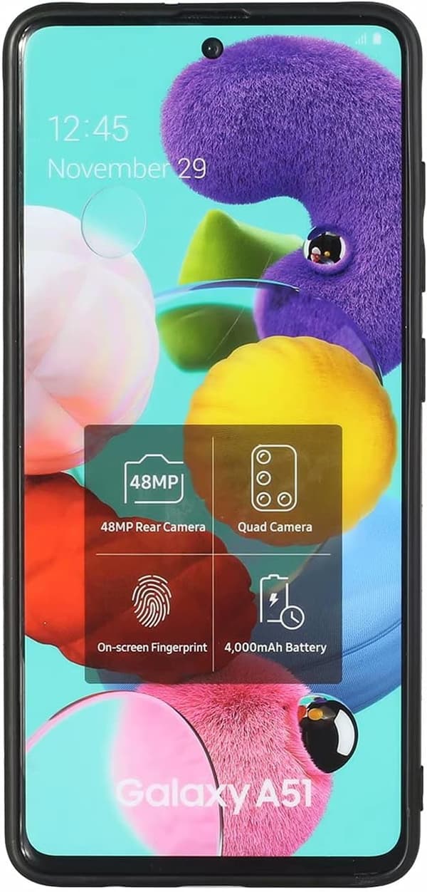 Hærdet glascover til Samsung Galaxy A31 med solid rød bagside