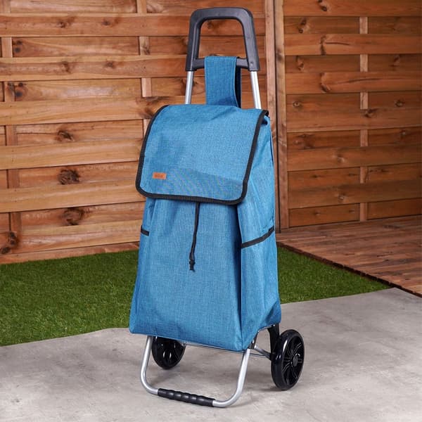 Ostoskärryt ostoslaukulla sininen 40 l
