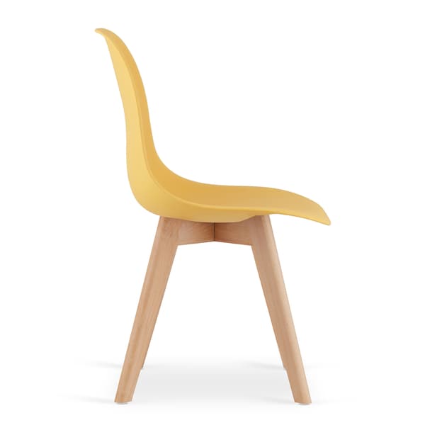 KITO stol sennep / naturlige ben x 4