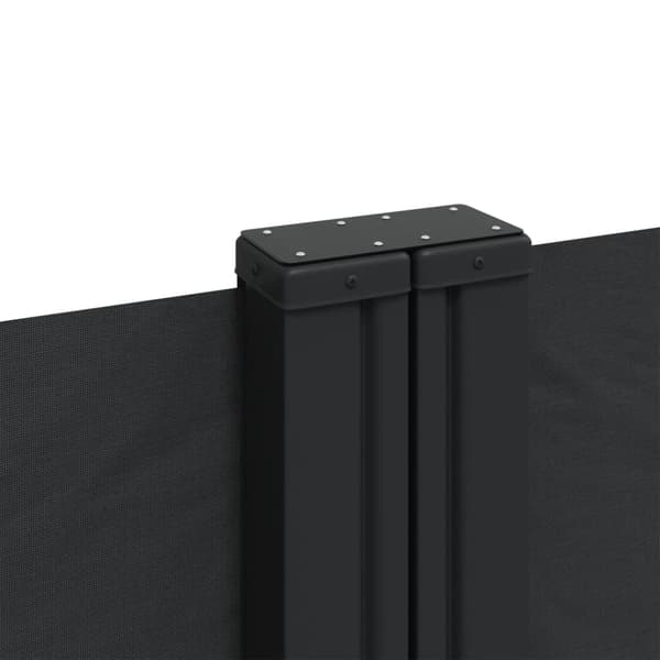 vidaXL udtrækkelig sidemarkise sort 160x1200 cm