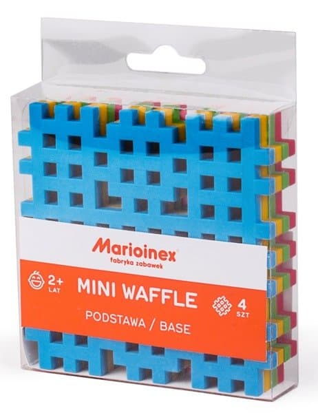 MARIOINEX VAFFELklodser mini base, bund til klodser, 4 stk., bundfarve.