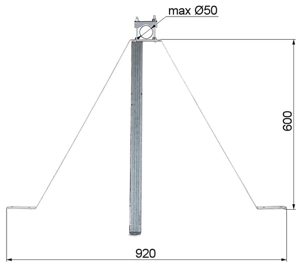 OMP-50W60 vægklemme